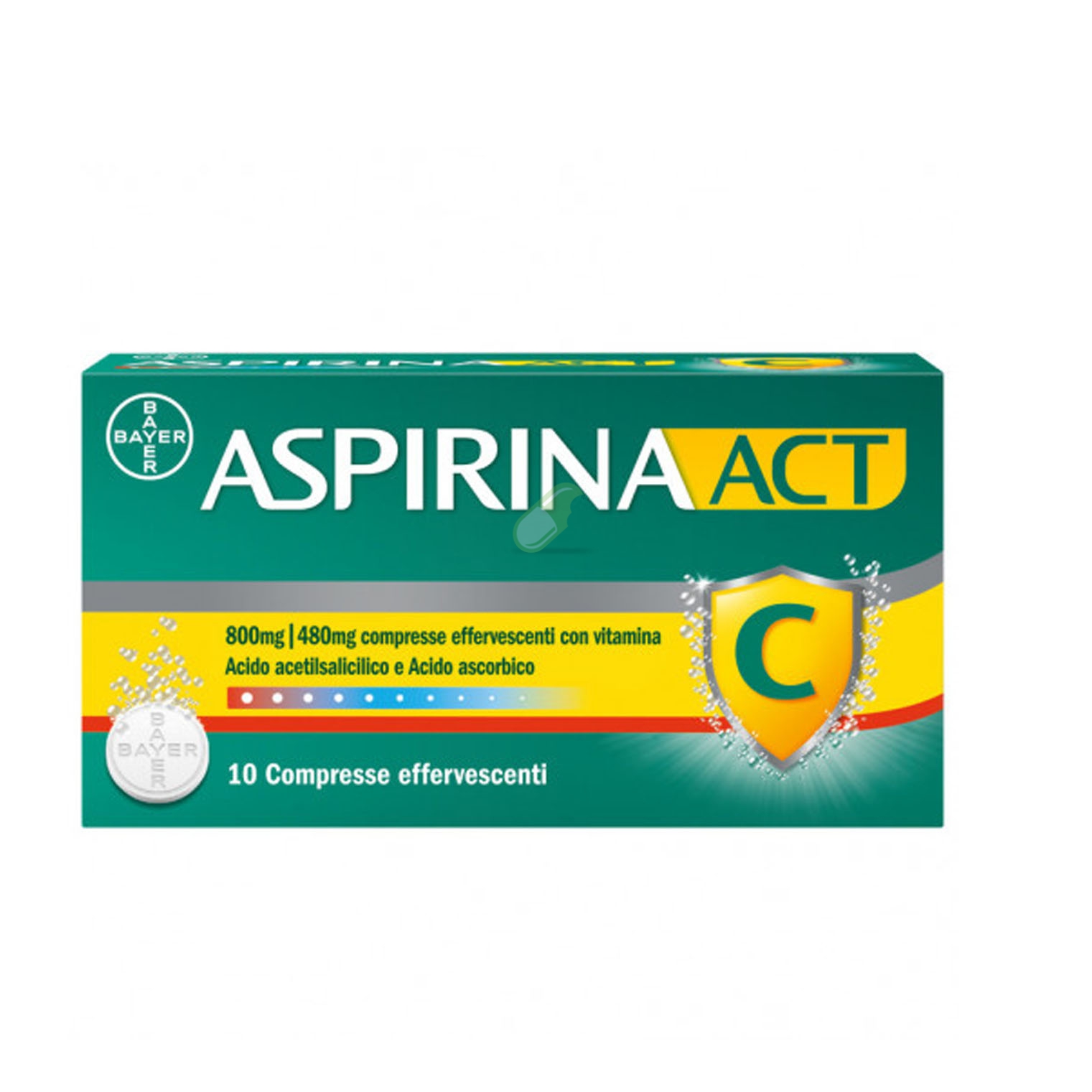 Aspirinaact Bayer Aspirinaact*10cpr eff800+480mg