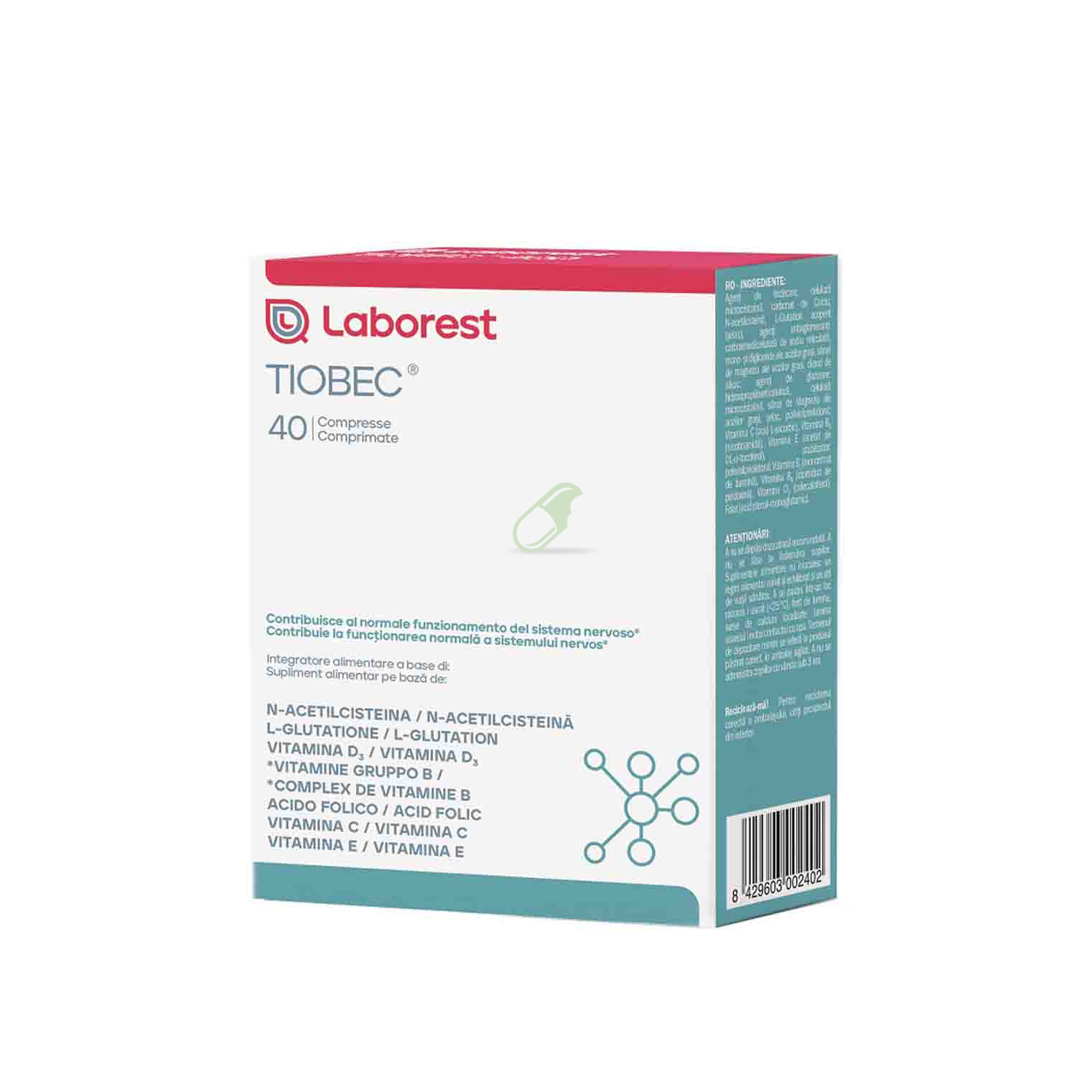 Laborest Italia Linea Equilibrio Metabolico Tiobec 400 Integratore 40 comp. Ret.