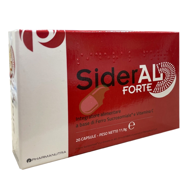 PharmaNutra Linea Vitamine e Minerali SiderAL Forte Integratore 20 capsule