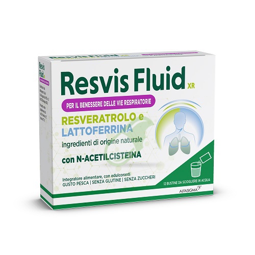 Alfasigma Linea Benessere del Sist.Respiratorio Resvis Fluid XR 12 Bustine