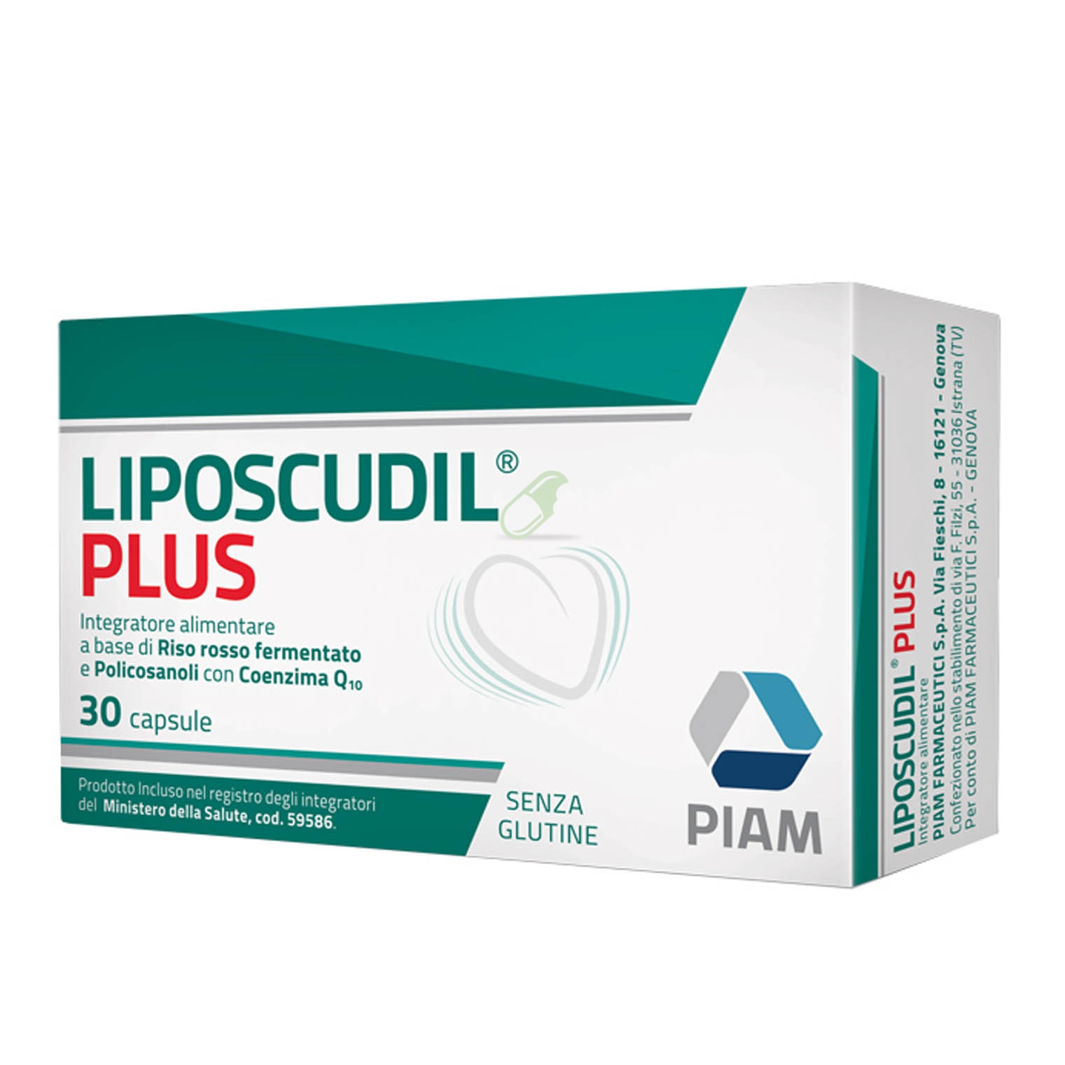 PIAM Farmaceutici Linea Controllo del Colesterolo Liposcudil Plus 30 Capsule
