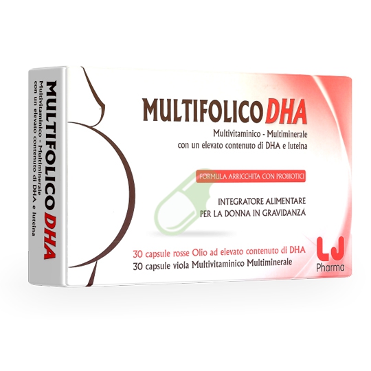 LJ Pharma Linea Benessere della Donna Multifolico DHA Integratore 60 Capsule