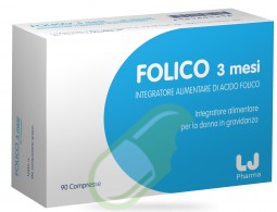 LJ Pharma Linea Benessere della Donna Folico 3 mesi Integratore 90 Compresse