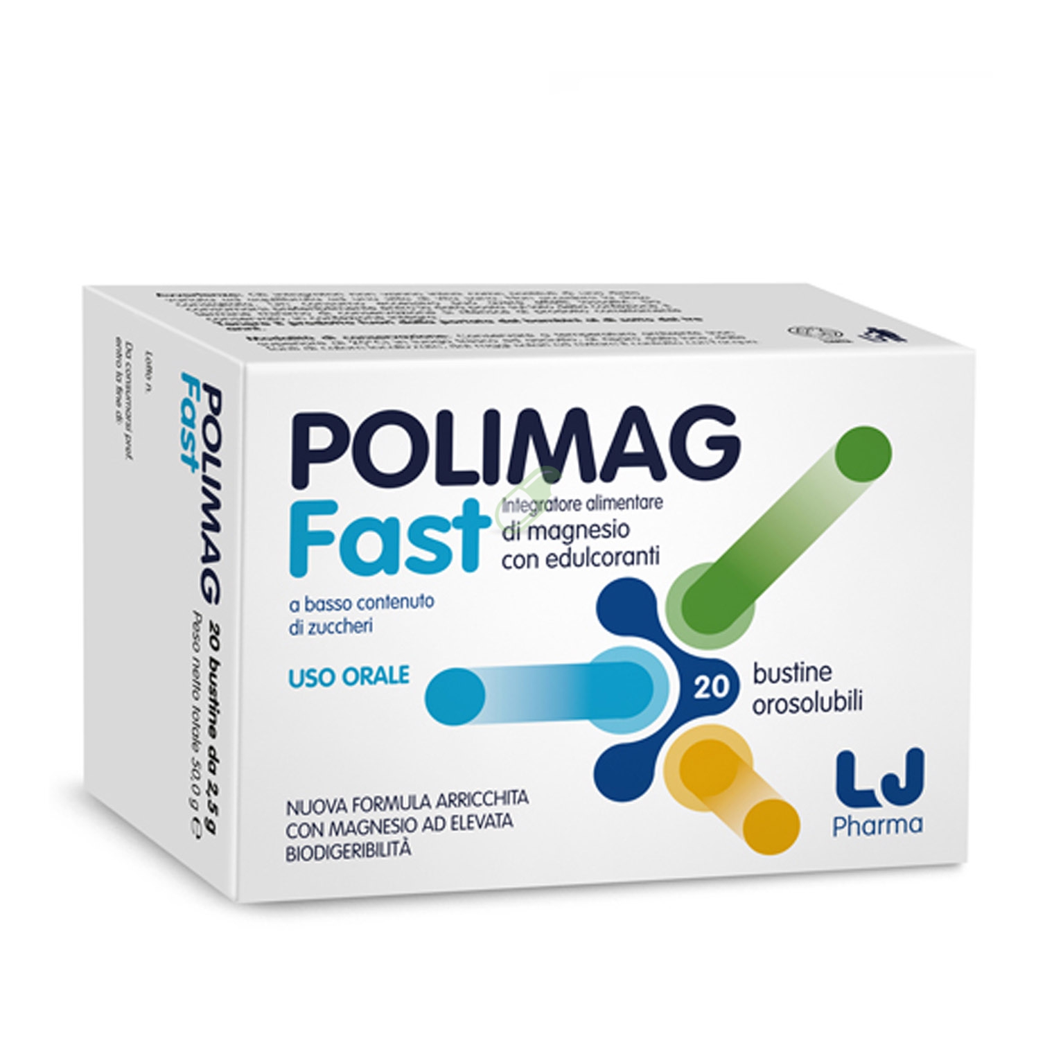 Farmitalia Linea Vitamine e Minerali Polimag Fast Integratore 20 Bustine