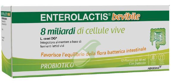 Alfasigma Linea Intestino Sano Enterolactis Integratore Fermenti 12 Fl 10 ml