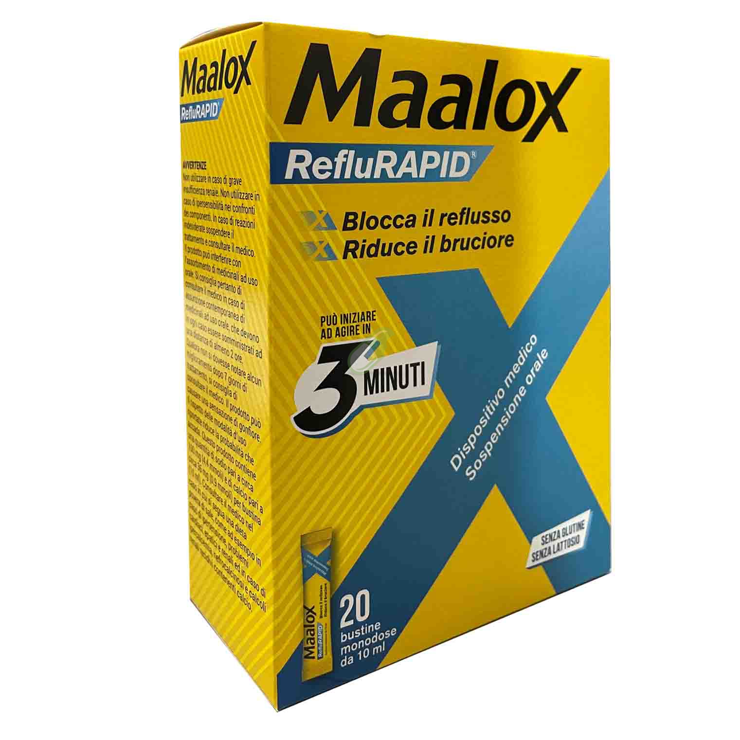 Sanofi  Linea Benessere dello Stomaco Maalox RefluRapid 20 Bustine 10 ml
