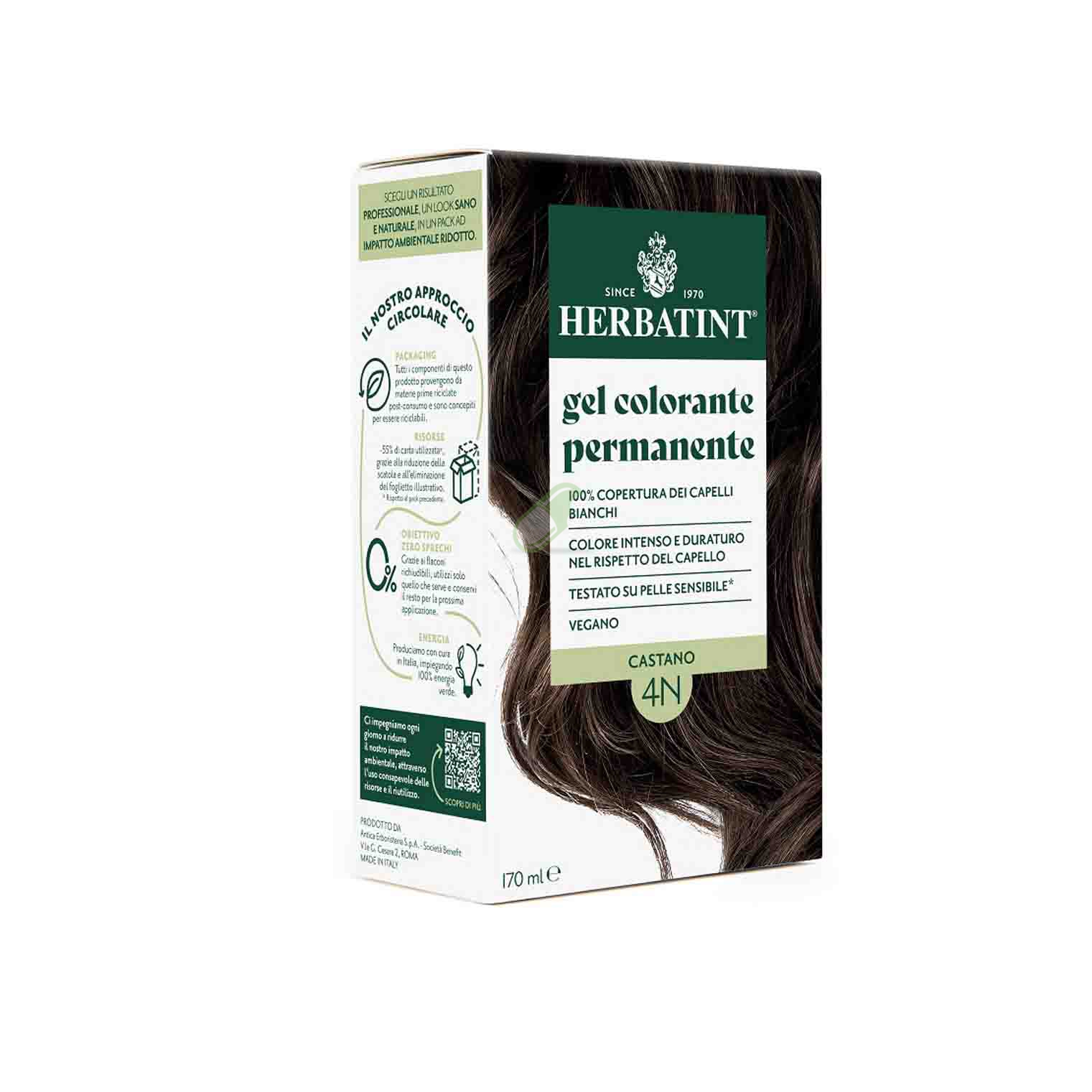 Antica Erboristeria Linea Colorazione Naturale Herbatint Castano 4N 170 ml