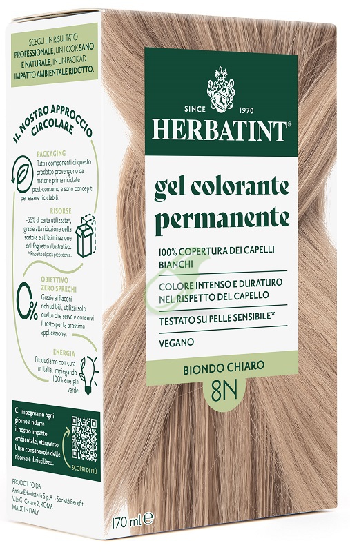 Antica Erboristeria Linea Colorazione Naturale Herbatint  Biondo Chiaro 8N 170ml
