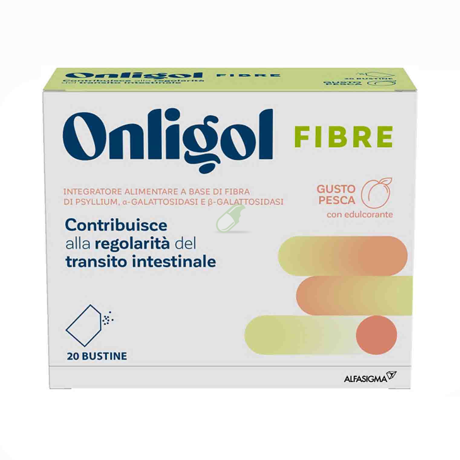 Alasigma Linea Benessere dell'Intestino Onligol Fibra gusto Pesca 20 Bustine