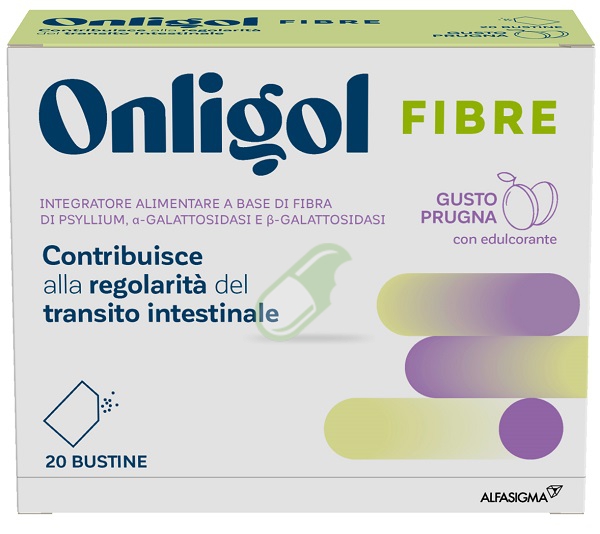 Alasigma Linea Benessere dell'Intestino Onligol Fibra gusto Prugna 20 Bustine