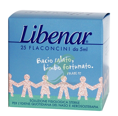 Libenar Linea Pulizia e Salute del Naso Soluzione Fisiologica 25 Flaconcini 5 ml