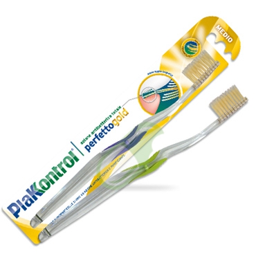 Plakkontrol Linea Igiene Dentale Quotidiana Perfetto Gold Spazzolino Antibatteri