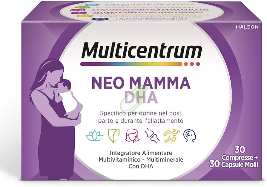 Multicentrum Linea Gravidanza Neo Mamma DHA Integratore Alimentare 30+30