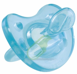 Chicco Gommotto Physio Soft Silicone Azzurro 4+
