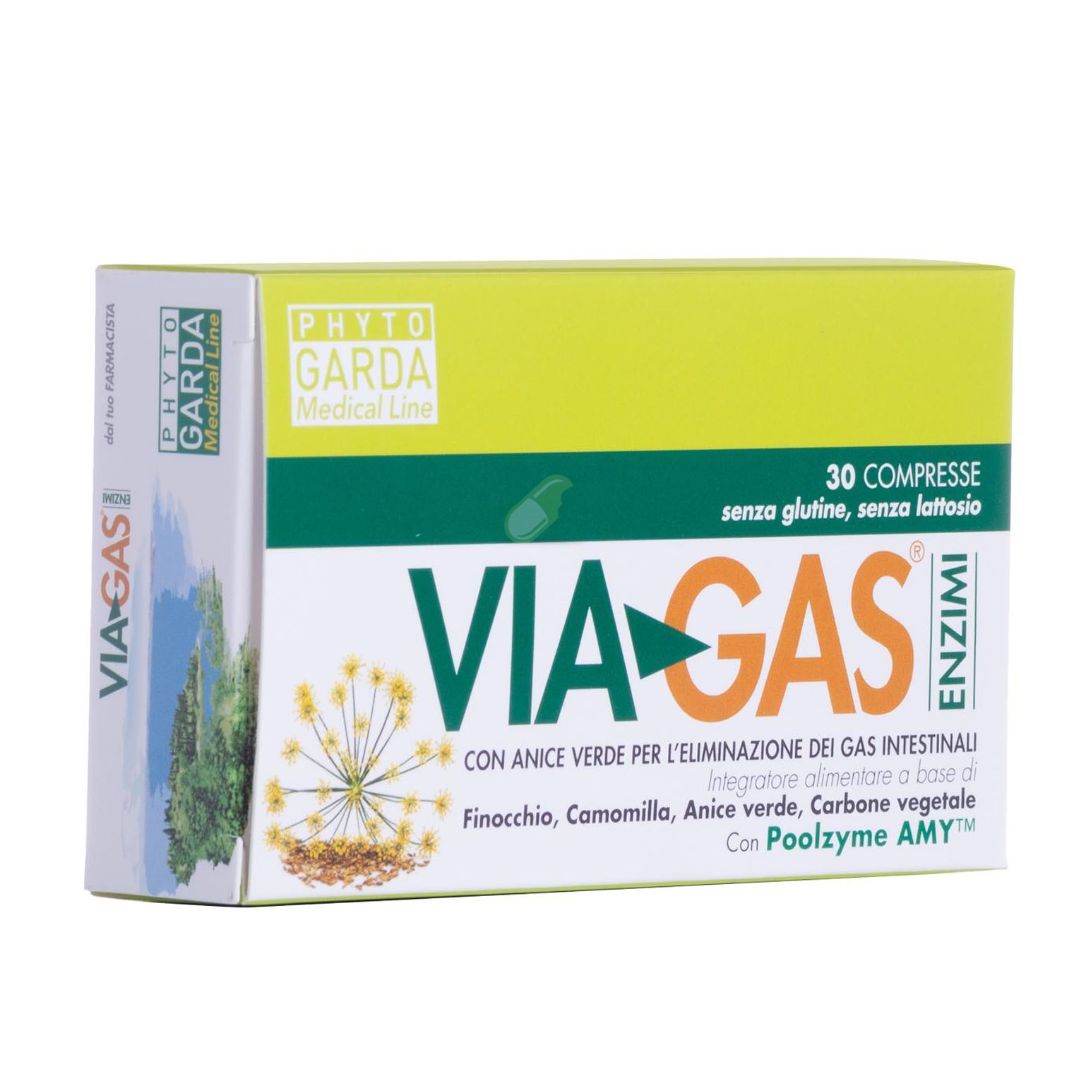 Phytogarda Linea Intestino Sano Via Gas Enzimi Integratore 30 Compresse