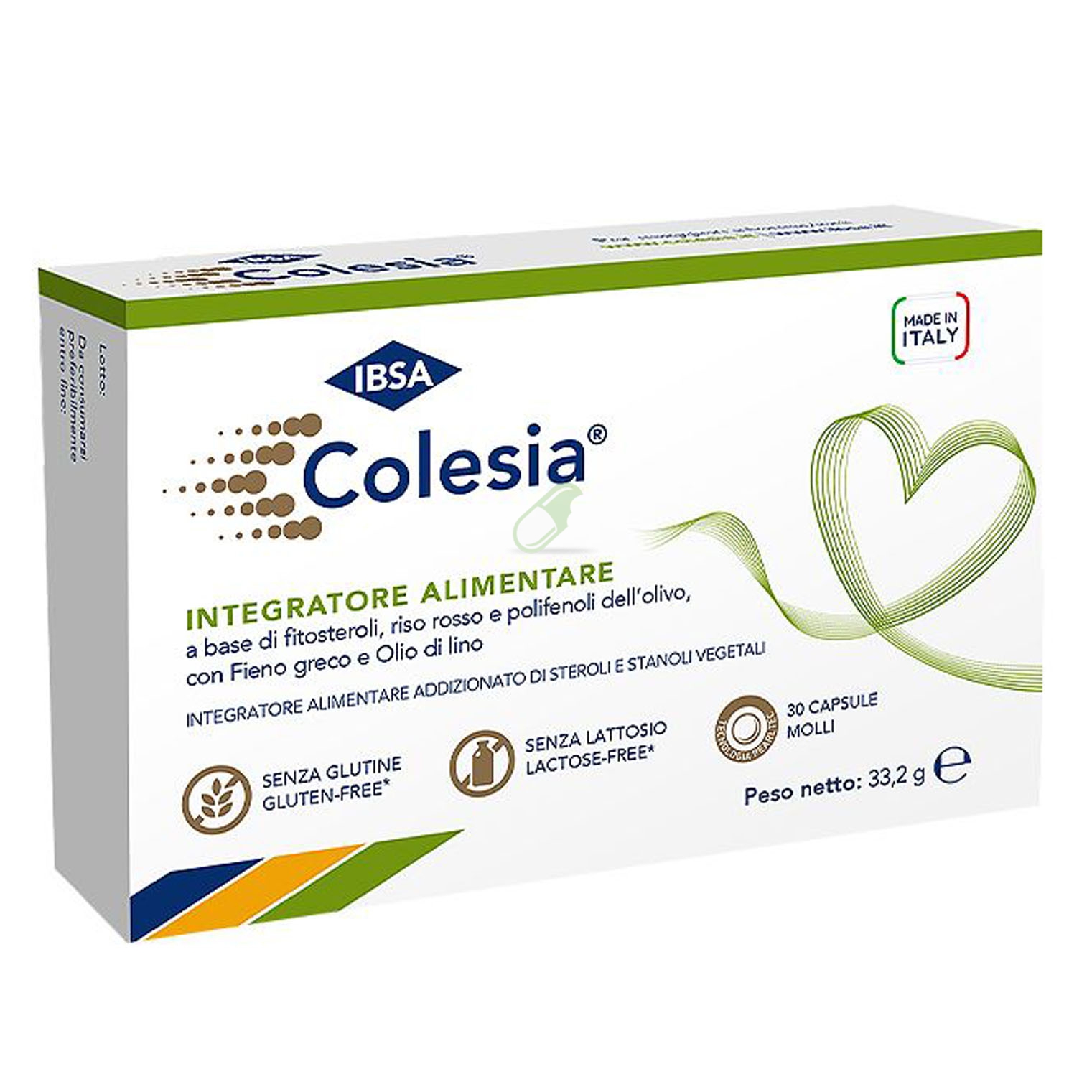 IBSA Farmaceutici Linea Controllo del Colesterolo Colesia Integratore 30 Capsule