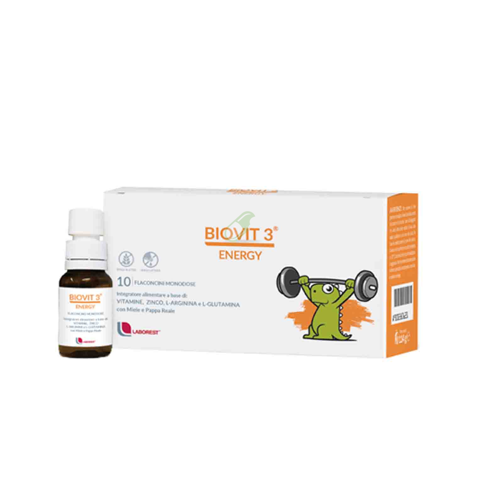 Laborest Ricerca Naturale Biovit 3 Energy Vitamine Zinco 10 Flaconcini 10 ml