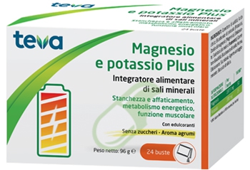 Teva Italia Linea Sali Minerali Magnesio e Potassio Plus Integratore 24 Bustine