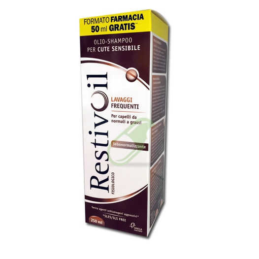 Restivoil Olio-Shampoo Fisiologico Lavaggi Frequenti per cute sensibile 250 ml