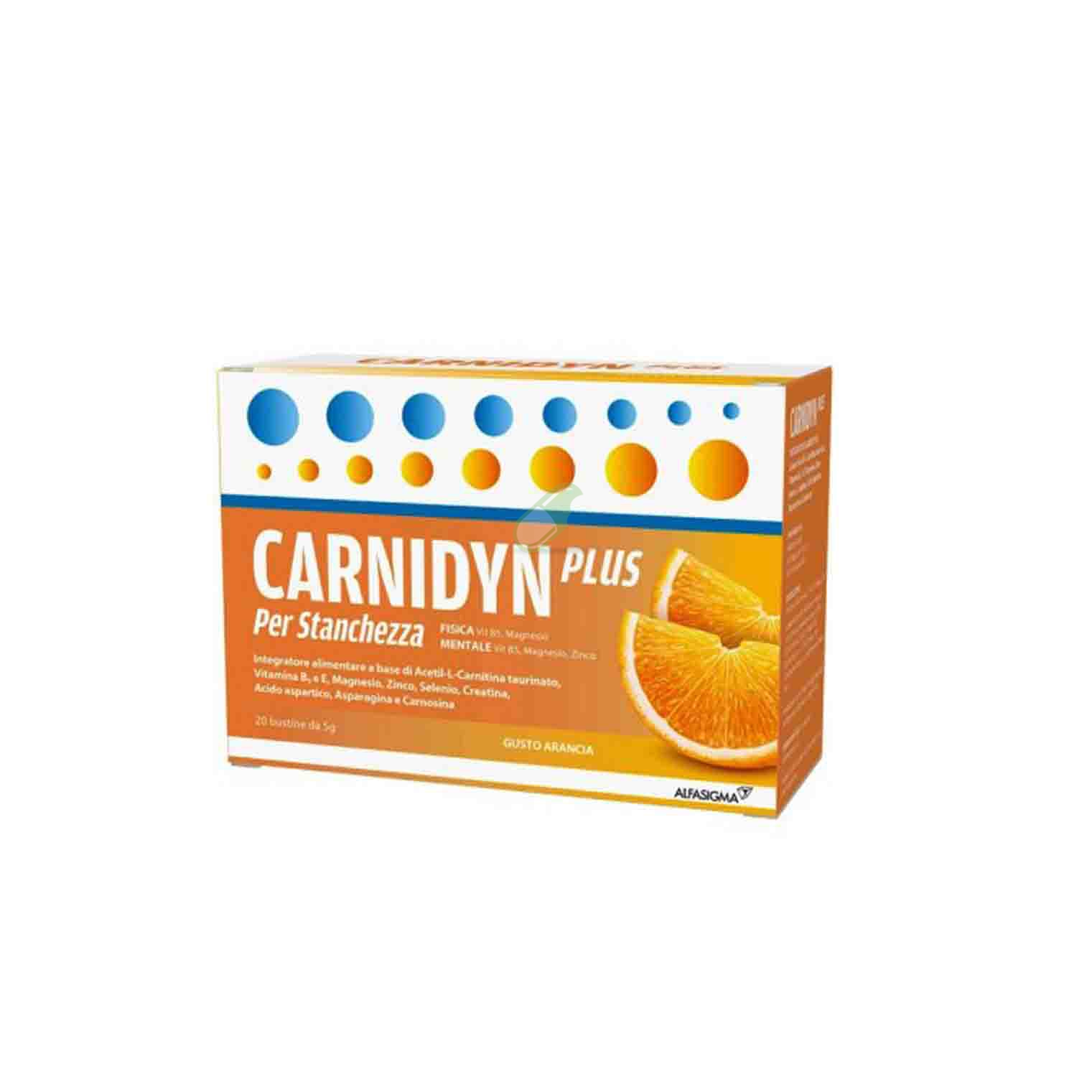 Carnidyn Plus Integratore Alimentare Creatina Carnosina Vitamina E 20 Buste 5 g