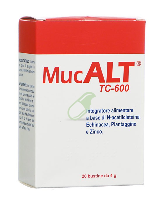 DDFarma Linea Benessere delle Vie Respiratorie MucALT TC-600 20 Bustine