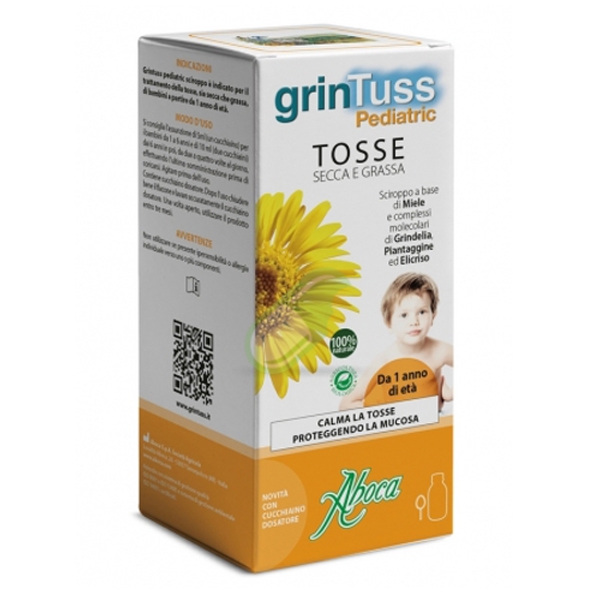 Aboca Naturaterapia Linea Tosse Grintuss Pediatric Sciroppo Bambini 180 g