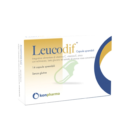 KonPharma Linea Difese Immunitarie Leucodif Integratore 14 Capsule Spremibili