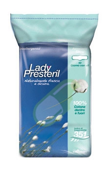 Lady Presteril Linea Pocket Assorbente Puro Cotone 10 Assorbenti Giorno Ali Stes