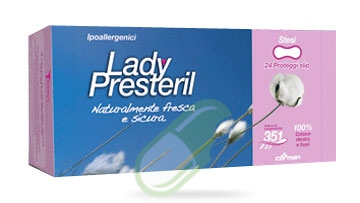 Lady Presteril Linea Pocket Assorbente Puro Cotone 24 Proteggislip Anatom Stesi