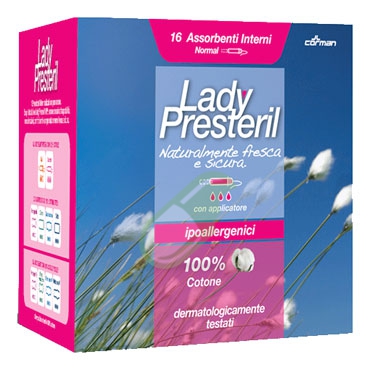 Lady Presteril Linea Pocket Assorbente Puro Cotone 16 Assorbenti Interni Normal