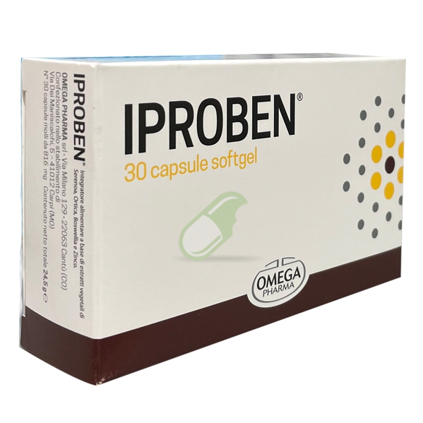 Omega Pharma Linea Benessere della Prostata Iproben Integratore 30 Capsule Molli