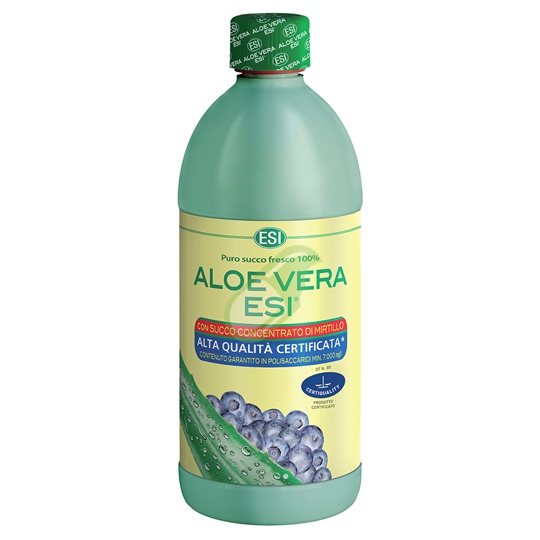 Esi Linea Depurazione e Benessere Aloe Vera Puro Succo Gusto Mirtillo 1000 ml