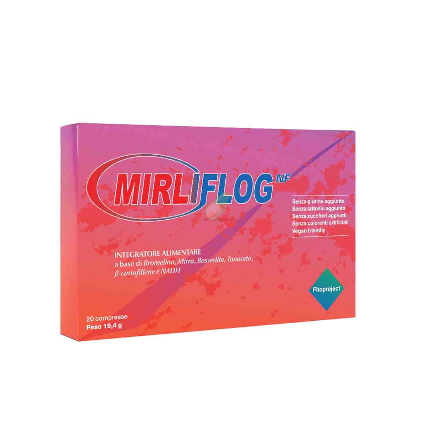 Fitoproject Linea Dolore e Infiammazione Mirliflog NF Integratore 20 Compresse