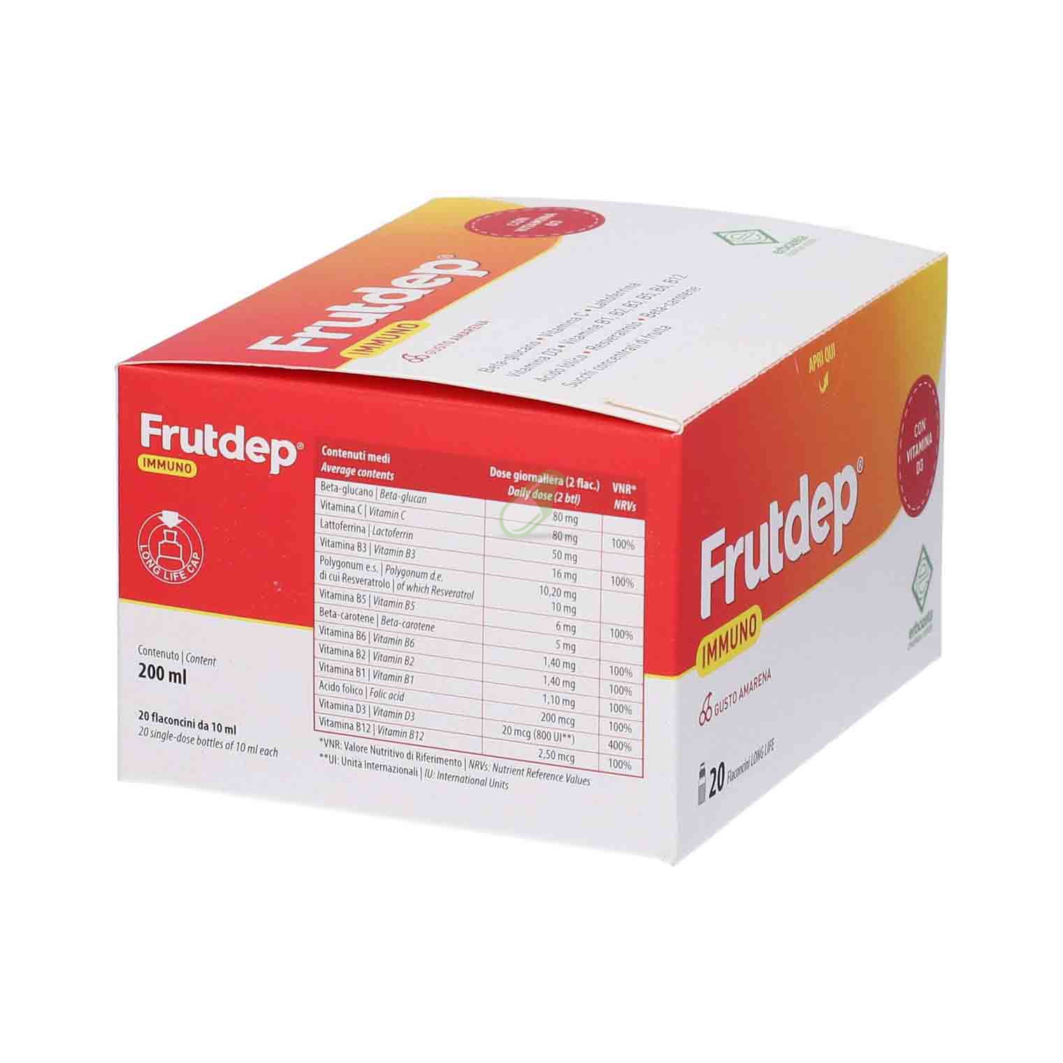Erbozeta Linea Immunostimolanti Frutdep Immuno Integratore 20 Flaconcini 10ml