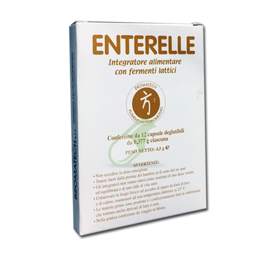 Bromatech Linea Benessere dell' Intestino Enterelle Integratori 12 Capsule.