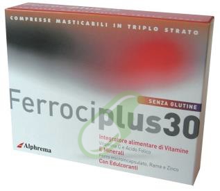 Alphrema Linea Vitamine e Minerali Ferrociplus30 24 compresse masticabili