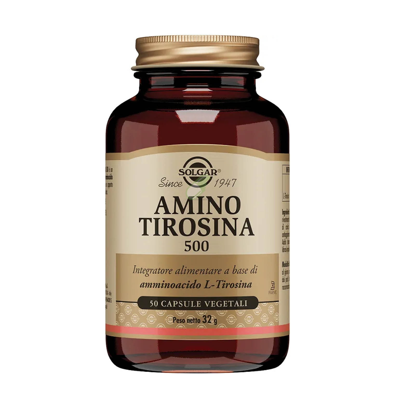 Solgar Linea Benessere Amino Tirosina 500 Integratore 50 Capsule Vegetali