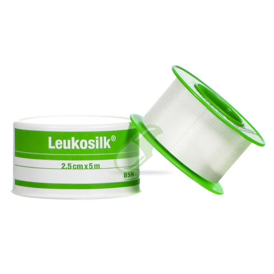 Cerotto Autoadesivo Leukosilk 12 Rotoli – 5m X 2,5cm, Confezione Multipla Per Farmacia E Uso Domestico - 2