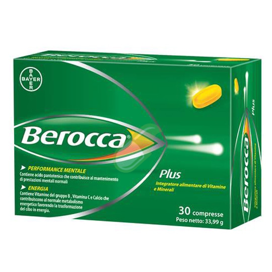 Bayer Linea Vitamine e Minerali Berocca Plus Integratore 30 Compresse