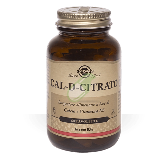 Solgar Linea Ossa Sane Cal D Citrato Integratore 60 Tavolette