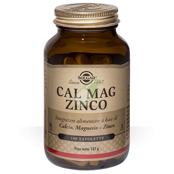Solgar Linea Vitamine e minerali Cal Mag Zinco Integratore 100 Tavolette
