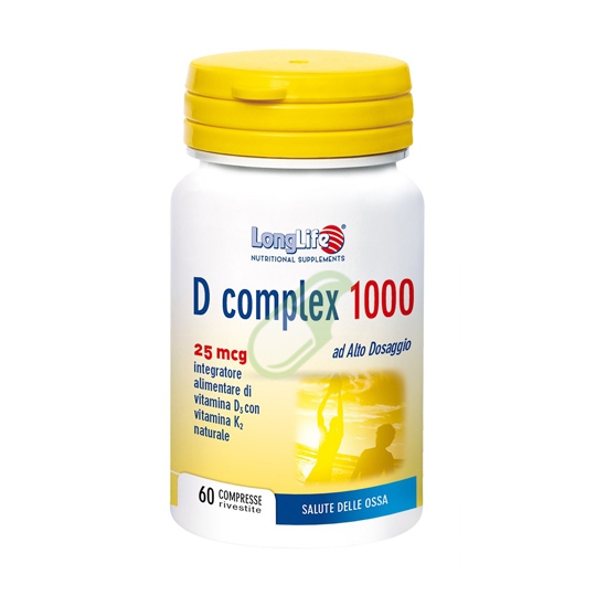 Longlife Linea Vitamine e Minerali D Complex 1000 Integratore 60 Compresse