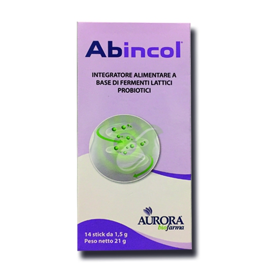 Aurora Biofarma Linea Intestino Sano Abincol Integratore 14 Stick Orosolubili