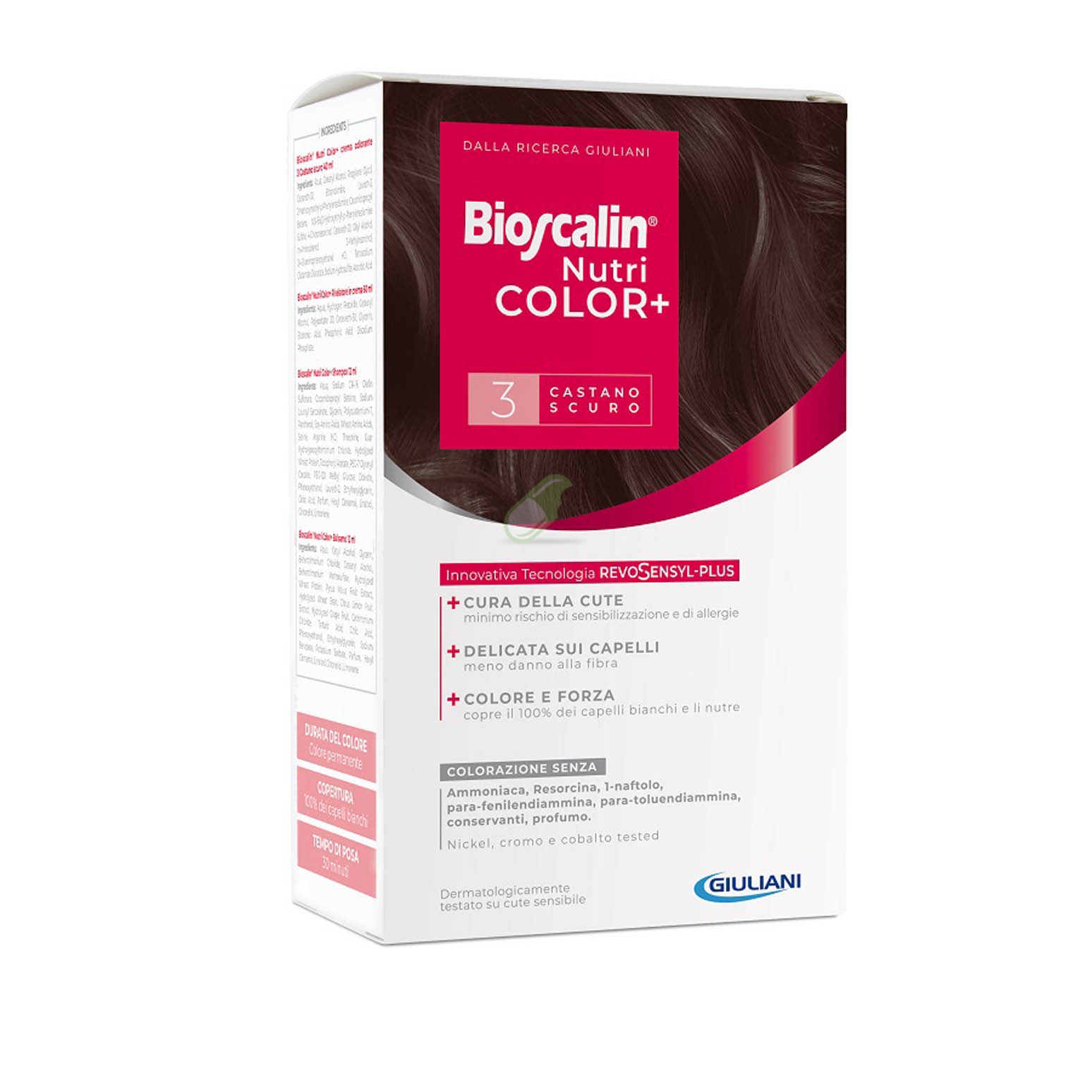 Bioscalin Linea Colorazione Delicata Nutri Color + 3 Castano Scuro