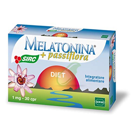 Sofar Linea Sonno  e Serenit� Melatonina + Passiflora Integratore 30 Compresse