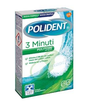 Polident Linea Igiene Dentale Polident 3 Minuti 66 Compresse