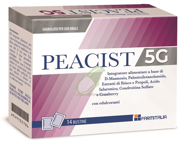 Farmitalia Linea Benessere delle vie Urinarie Peacist 5G Integratore 14 Bustine