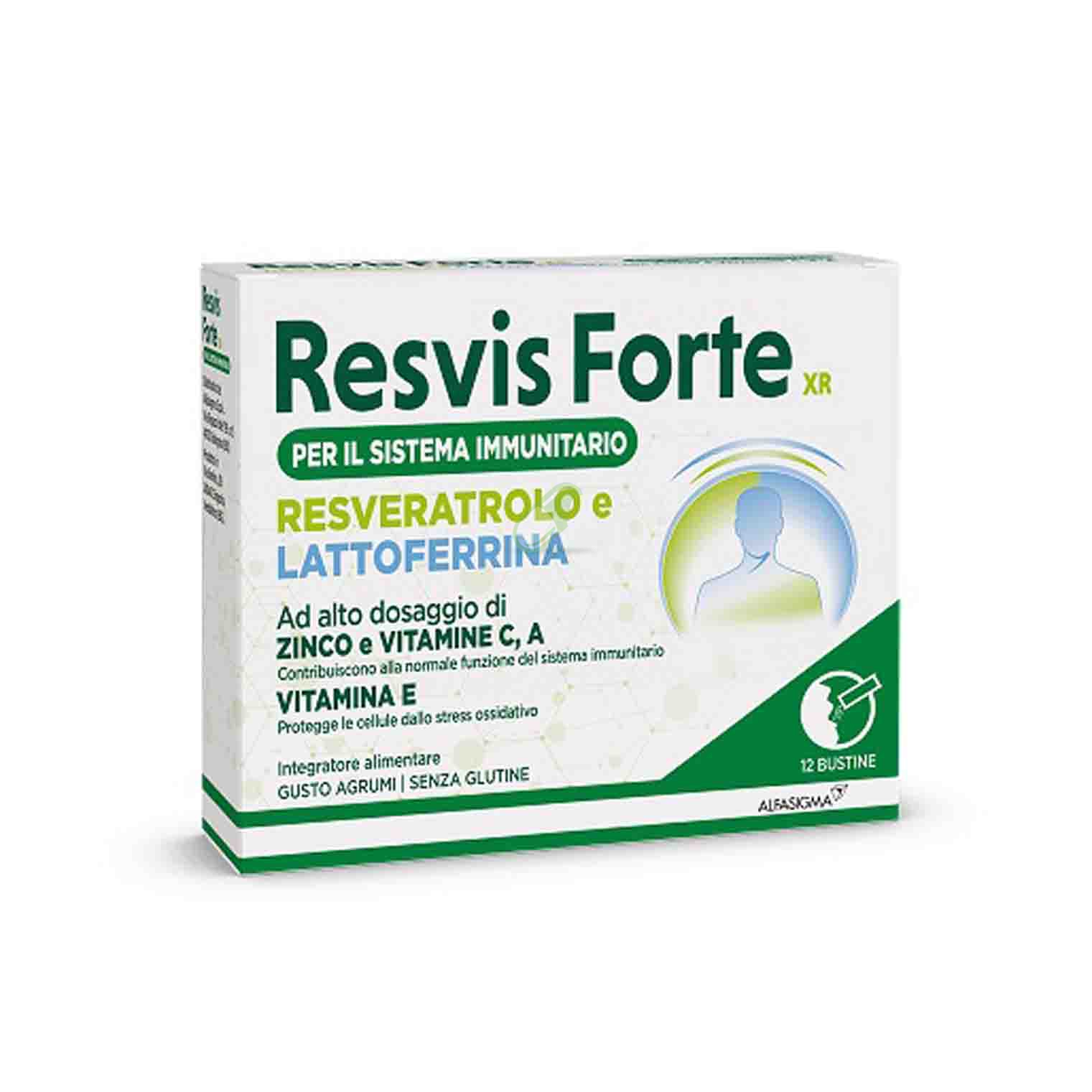 Alfasigma Linea Benessere del Sistema Respiratorio Resvis Forte XR 12 Bustine