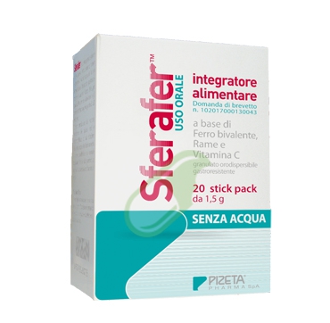 Pizeta Pharma Linea Benessere ed Energia Sferafer 20 Stick Pack