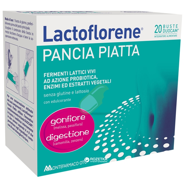 Lactoflorene Linea Fermenti Pancia Piatta Integratore Alimentare 20 Buste Duocam